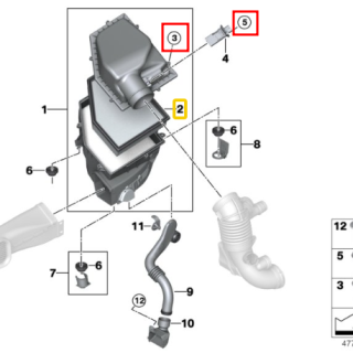 BWM 부품조회 : 이너 녹스 볼트, 에어플로우 센서 볼트