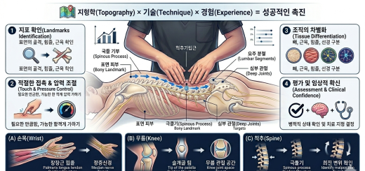 촉진에서 기준부위와 압력 조절